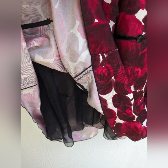 Marc Jacobs 100% Silk Tiered Sleeveless Floral Dress Formal Cocktail Size 2 - Picture 7 of 10